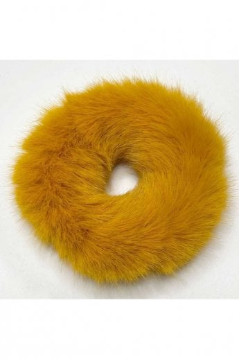 JAYLEY Yellow Liv Faux Fur Scrunchie