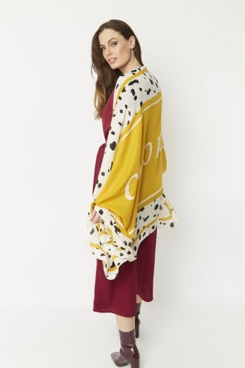 JAYLEY Yellow Silk Blend Cashmere Wrap