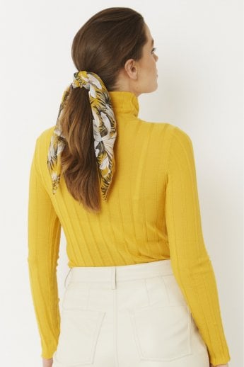 JAYLEY Yellow Silk Blend Hair Scarf