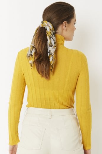 JAYLEY Yellow Silk Blend Hair Scarf