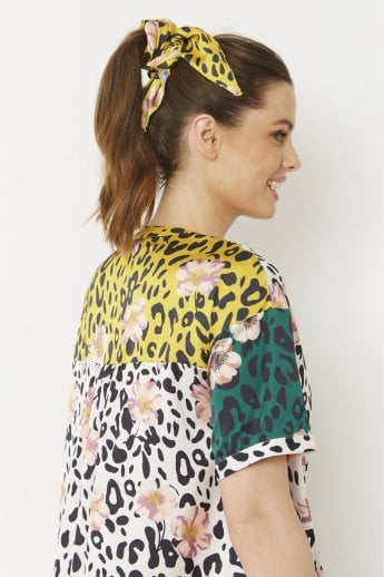 JAYLEY Yellow Silk Blend Hair Scarf