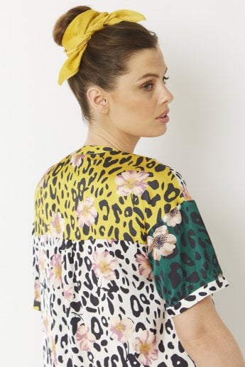 JAYLEY Yellow Silk Blend Hair Scarf