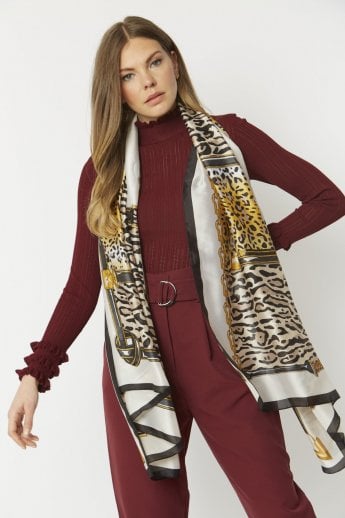 JAYLEY Yellow Silk Blend Scarf