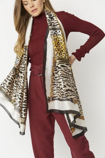 JAYLEY Yellow Silk Blend Scarf