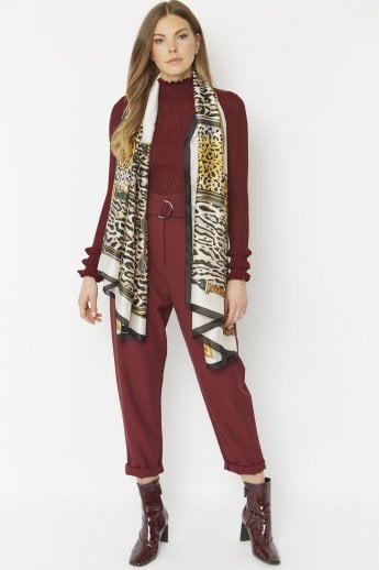 JAYLEY Yellow Silk Blend Scarf