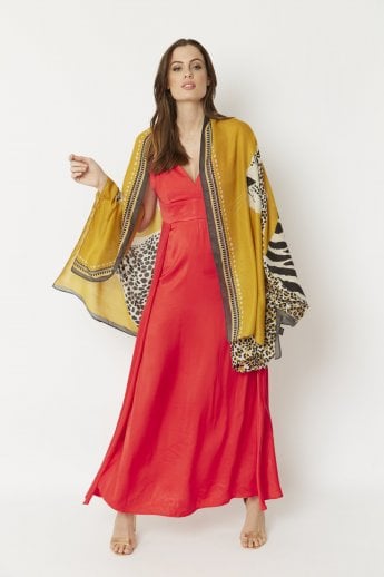 JAYLEY Yellow Yellow Silk Cashmere Blend Wrap