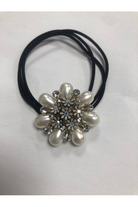 Precious Pearl Stone Hair Scrunchie