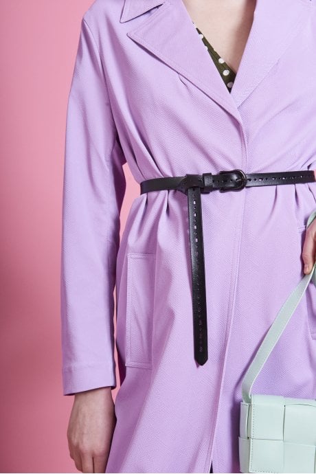 Rosie Genuine Black Leather Belt