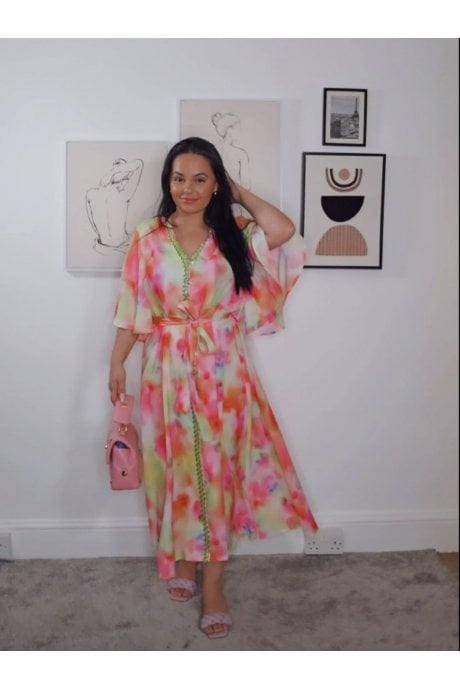 The Pink Lauren Floral Maxi Dress