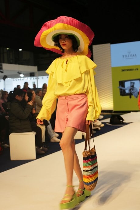 Yellow Silk Blend Ruffle Loose fit Shirt