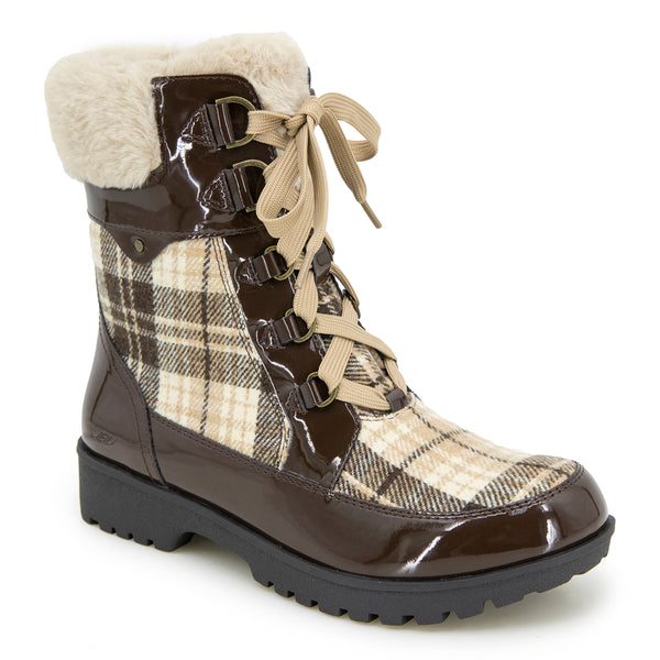 Jbu By Jambu Antonio Boots Brown/Patent Plaid