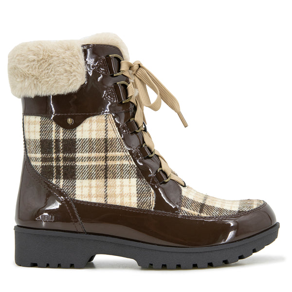 jbu by jambu Antonio Boots Brown/Patent Plaid