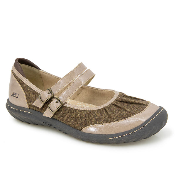 Jbu By Jambu Simone Flats Tan Patent/Multi