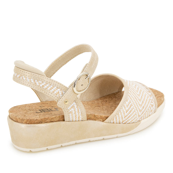 Jbu By Jambu Whitney Sandals Cream Raffia