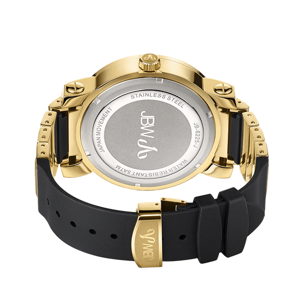 Jbw 562 Jb 6225 J Gold Black Silicone Diamond Watch