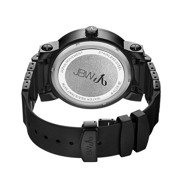 Jbw 562 Jb 6225 K Black Ion Black Silicone Diamond Watch