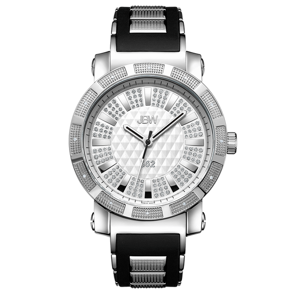 jbw 562 jb 6225 i stainless steel black silicone diamond watch