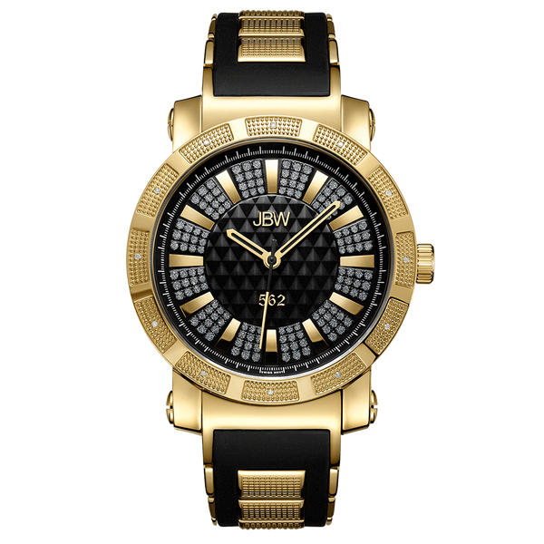 jbw 562 jb 6225 j gold black silicone diamond watch