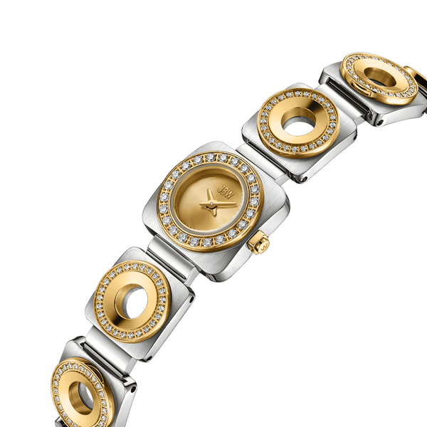Jbw Chasm Petite J6401c Unisex Two Tone Diamond Watch