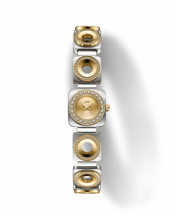 jbw chasm petite j6401c unisex two tone diamond watch