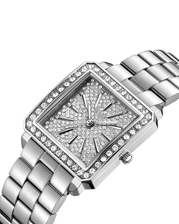 Jbw Cristal Square J6387 Set C Womens Stainless Steel Diamond Watch