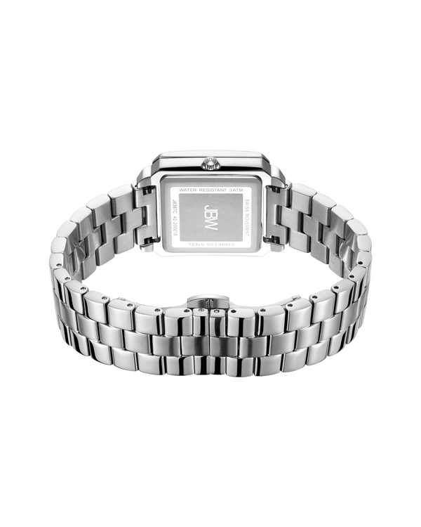 Jbw Cristal Square J6387 Set C Womens Stainless Steel Diamond Watch