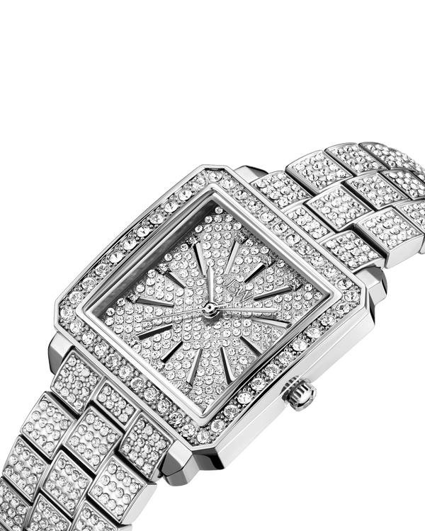 Jbw Cristal Square J6386c Womens Stainless Steel Diamond Watch