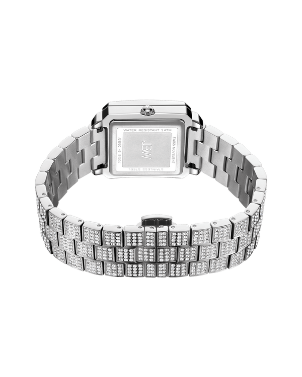 Jbw Cristal Square J6386c Womens Stainless Steel Diamond Watch