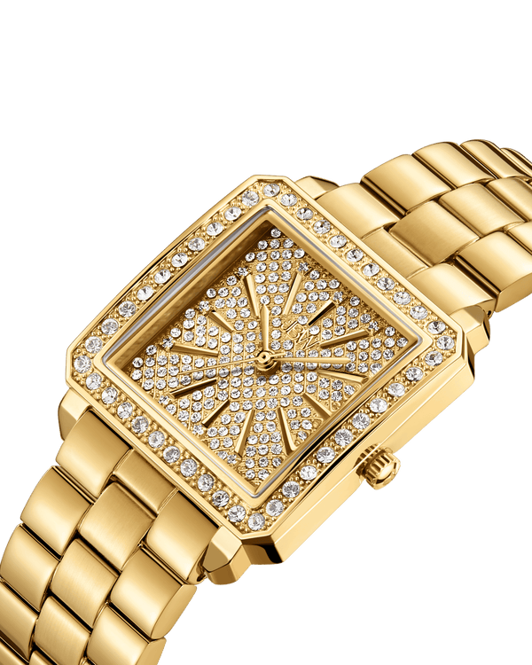 Jbw Cristal Square J6387 Set A Womens Gold Diamond Watch