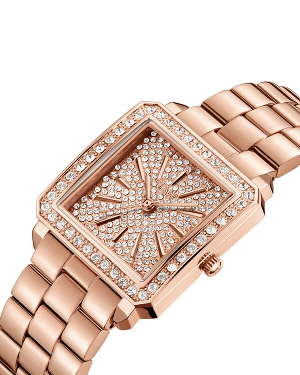 Jbw Cristal Square J6387 Set B Womens Rose Gold Diamond Watch
