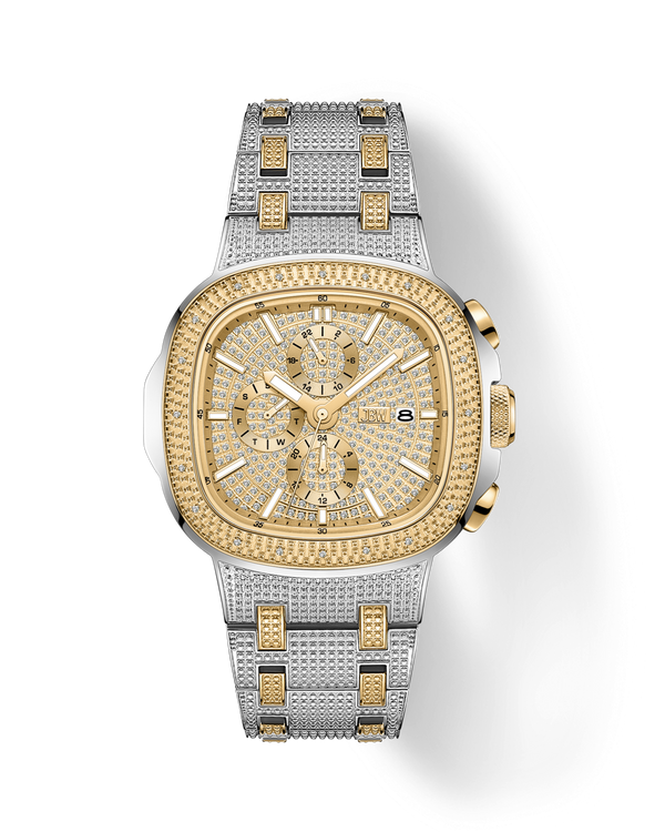 jbw heist j6380b two tone gold stainless steel diamond watch