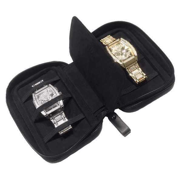 jbw 2 piece vegan leather travel case