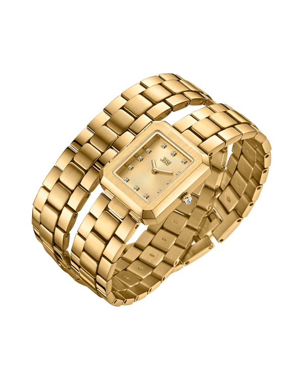 Jbw Arc Double J6390h Gold Diamond Watch