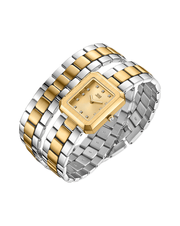 Jbw Arc Double J6390k Two Tone Diamond Watch