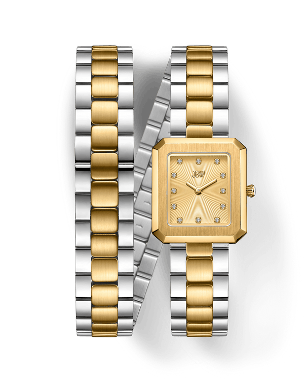 jbw arc double j6390k two tone diamond watch