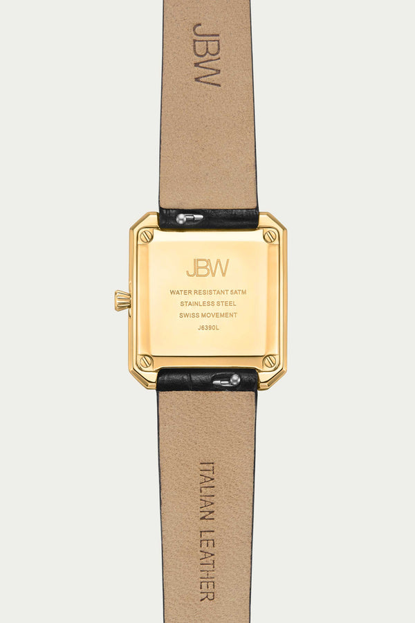 Jbw Arc Leather J6390la Gold Diamond Watch