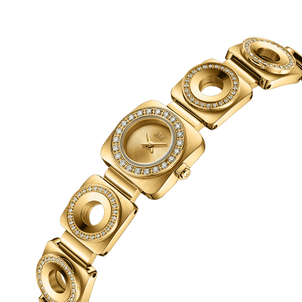 Jbw Chasm Petite J6401a Unisex Gold Diamond Watch