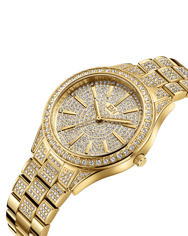 Jbw Cristal 34 J6383a Gold Diamond Watch