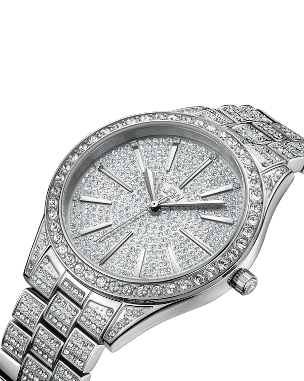 Jbw Cristal J6346c Silver Diamond Watch