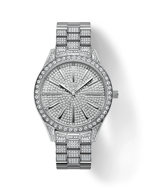jbw cristal j6346c silver diamond watch