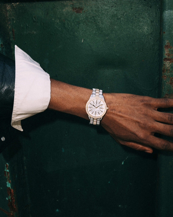 Jbw Cristal J6346d Two Tone Gold Diamond Watch