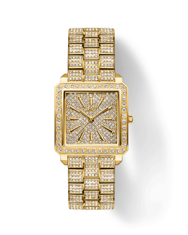 jbw cristal square j6386a womens gold diamon watch