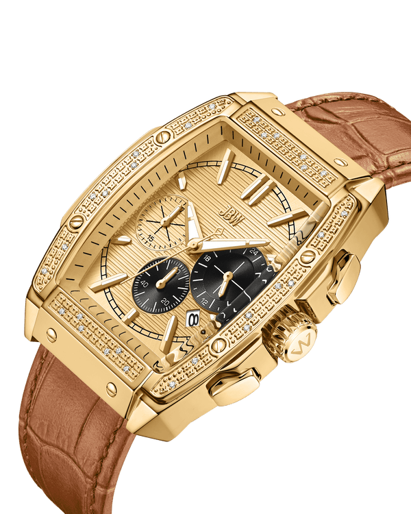 Jbw Echelon J6379f Gold Diamond Watch