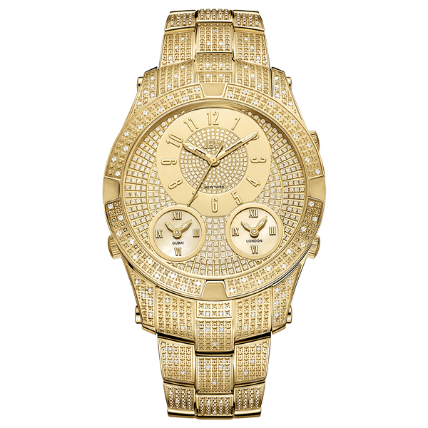 jbw jet setter iii j6348a gold diamond watch