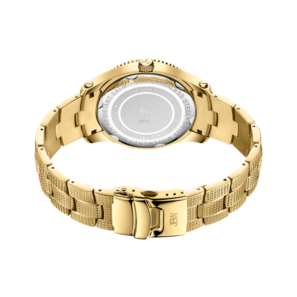 Jbw Jetsetter Gmt J6370a Gold Diamond Watch