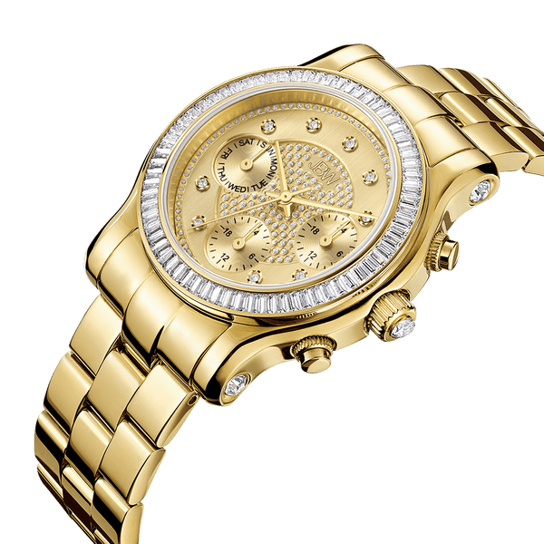Jbw Laurel J6330a Gold Gold Diamond Watch