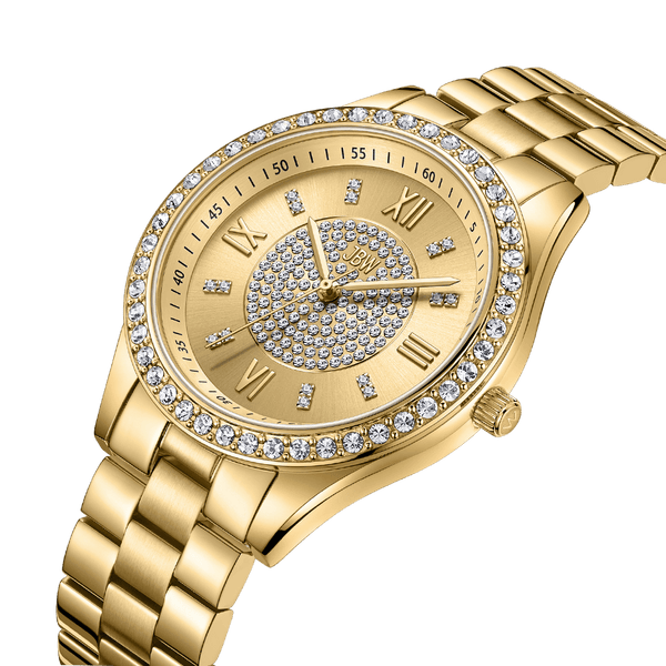 Jbw Mondrian J6303b Gold Gold Diamond Watch