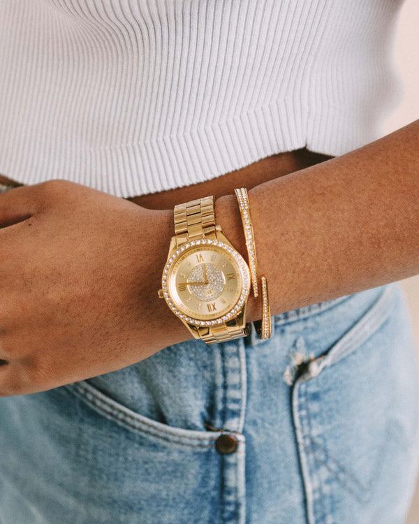 Jbw Mondrian J6303b Gold Gold Diamond Watch