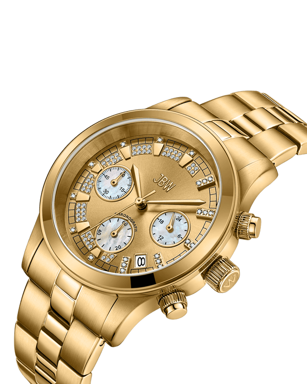Jbw Muse Jb 6217 E Gold Gold Diamond Watch