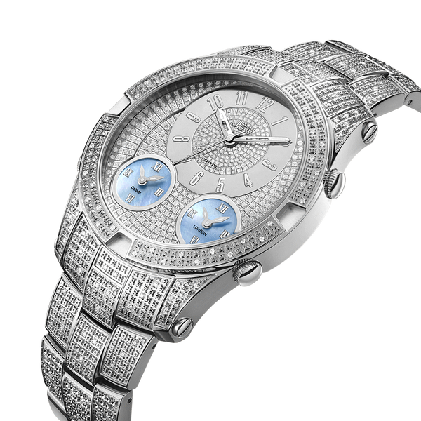 Jbw Jet Setter Iii J6348b Stainless Steel Diamond Watch